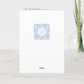 Ice Blue Snowflake Karte (Rückseite)