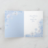 Ice Blue Snowflake Karte (Innenseite)