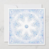 Ice Blue Snowflake Karte (Vorderseite)