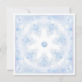 Ice Blue Snowflake Karte