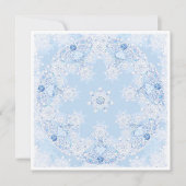 Ice Blue Snowflake Karte (Vorderseite)