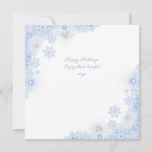 Ice Blue Snowflake Karte (Rückseite)