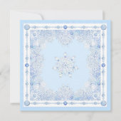 Ice Blue Snowflake Karte (Vorderseite)