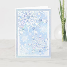 Ice Blue Snowflake Karte