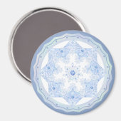 Ice Blue Snowflake Magnet (Vorderseite/Rückseite)