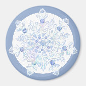 Ice Blue Snowflake Magnet (Vorne)