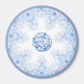 Ice Blue Snowflake Magnet (Vorne)