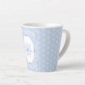 Ice Blue Snowflake Milchtasse (Rechte Ecke)