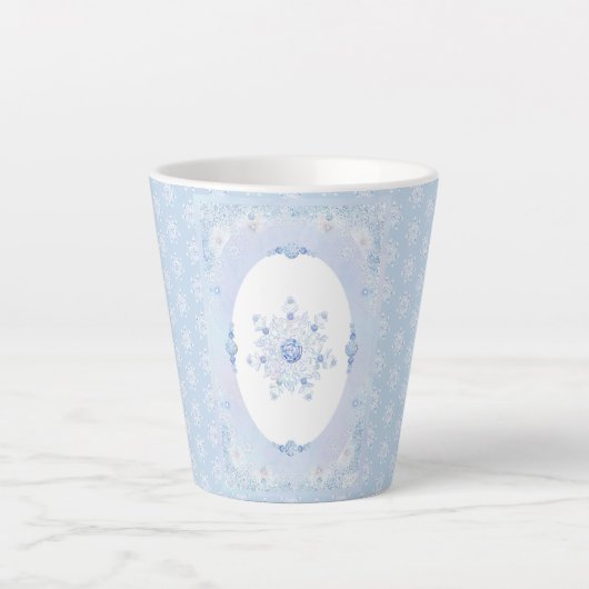 Ice Blue Snowflake Milchtasse (Vorderseite)