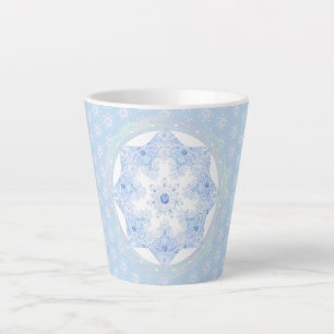 Ice Blue Snowflake Milchtasse