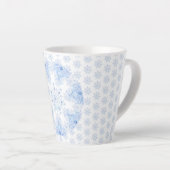Ice Blue Snowflake Milchtasse (Rechte Ecke)