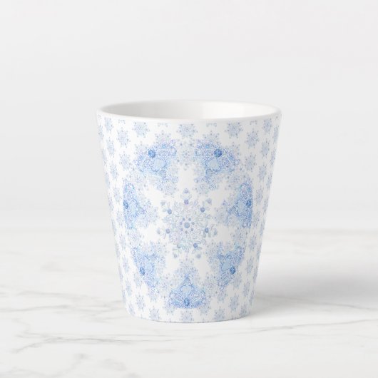 Ice Blue Snowflake Milchtasse (Vorderseite)