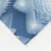 Ice Blue Snowflake Motif Fleecedecke (Ecke)