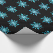 Ice Blue Snowflake Musterpapier Geschenkpapier (Ecke)