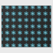 Ice Blue Snowflake Musterpapier Geschenkpapier (Flach)