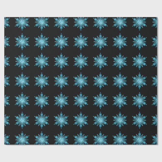 Ice Blue Snowflake Musterpapier Geschenkpapier (Flach)