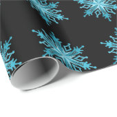 Ice Blue Snowflake Musterpapier Geschenkpapier (Rolleneckpunkt)