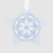 Ice Blue Snowflake Ornament (Rückseite)