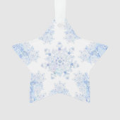 Ice Blue Snowflake Ornament (Vorderseite)
