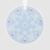 Ice Blue Snowflake Ornament (Rückseite)