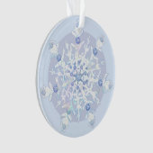 Ice Blue Snowflake Ornament (Vorderseite)