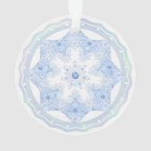 Ice Blue Snowflake Ornament (Rückseite)