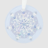 Ice Blue Snowflake Ornament (Vorderseite)