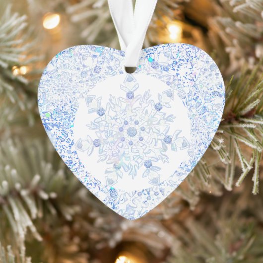 Ice Blue Snowflake Ornament (Baum)