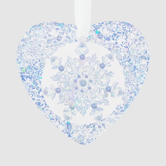 Ice Blue Snowflake Ornament (Vorderseite)