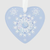 Ice Blue Snowflake Ornament (Rückseite)
