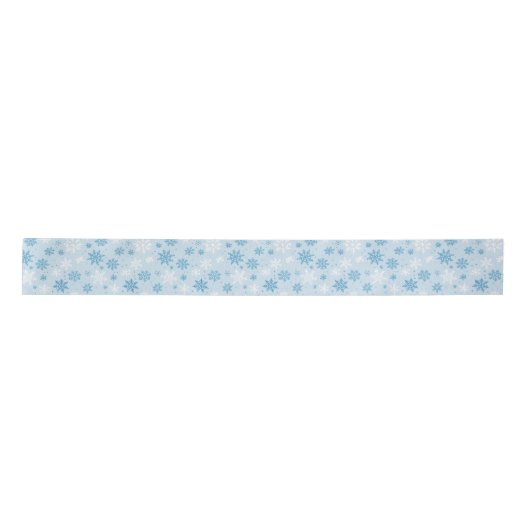 Ice Blue Snowflake Satinband (Vorderseite)