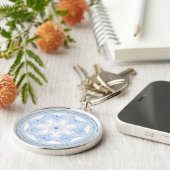 Ice Blue Snowflake Schlüsselanhänger (Seite)