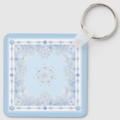 Ice Blue Snowflake Schlüsselanhänger (Rückseite)