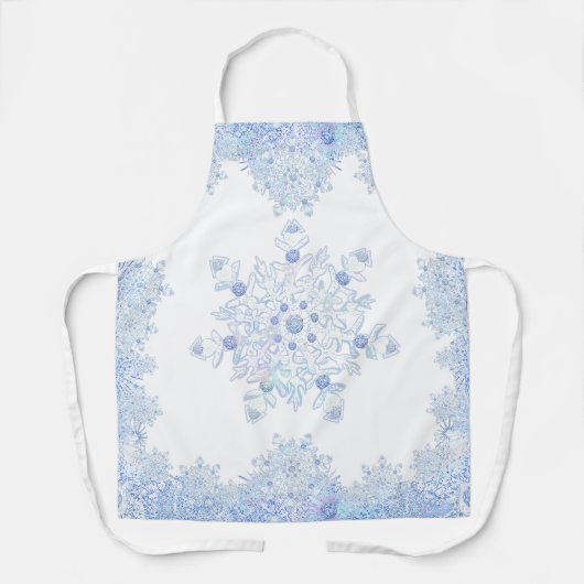 Ice Blue Snowflake Schürze (Vorderseite)