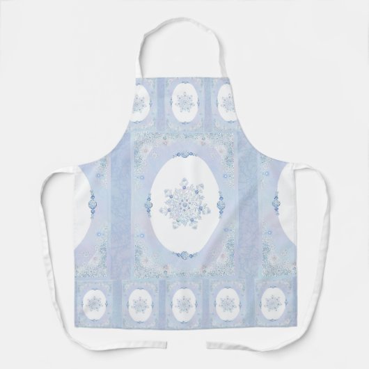 Ice Blue Snowflake Schürze (Vorderseite)