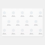 Ice Blue Snowflake Twinkle Twinkle Weihnachtsgesch Geschenkpapier Set (Vorderseite 2)