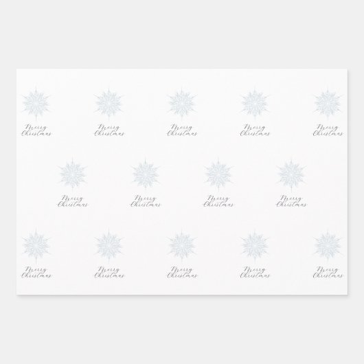 Ice Blue Snowflake Twinkle Twinkle Weihnachtsgesch Geschenkpapier Set (Vorderseite 2)