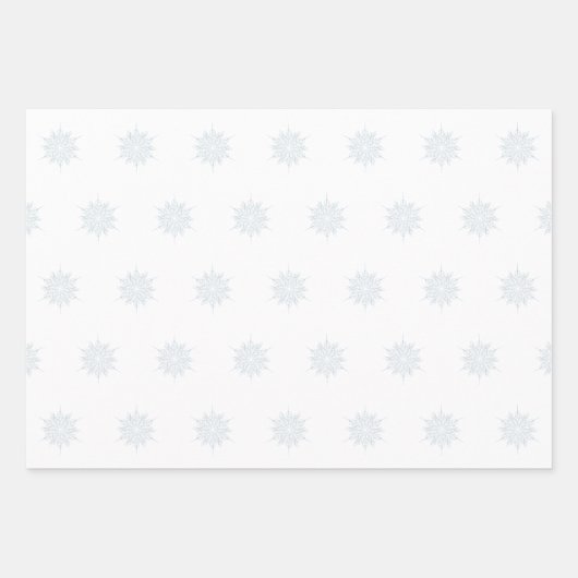 Ice Blue Snowflake Twinkle Twinkle Weihnachtsgesch Geschenkpapier Set (Vorderseite)