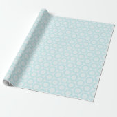 Ice Blue Snowflake Wrapping Paper Geschenkpapier (Ungerollt)