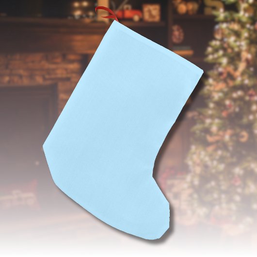 Ice Blue Solid Color | Classic | elegant Kleiner Weihnachtsstrumpf