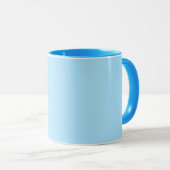 Ice Blue Solid Color | Classic | elegant Tasse (VorderseiteRechts)