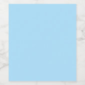 Ice Blue Solid Color | Classic | elegant Weinetikett (Einzelnes Label)