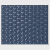 Ice Blue Tree Botanicals Weihnachtsgeschenk Geschenkpapier (Flach)