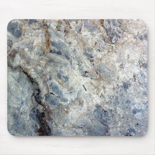 Ice blue white marble stone finish mousepad (Vorne)
