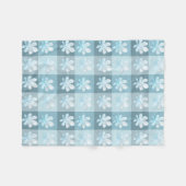 Ice Blue Winter Blätter Fleece Blanket (Vorderseite (Horizontal))