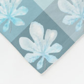 Ice Blue Winter Blätter Fleece Blanket (Ecke)