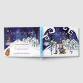 Ice Blue Winter Magic Baby Shower Guest Book Gästebuch (Voll)