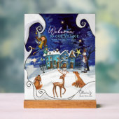 Ice Blue Winter Magic Custom Acrylic Table Sign Acrylschild (Neutral)