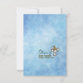 Ice Blue Winter Village Thank You Card | Fairy  Dankeskarte (Rückseite)