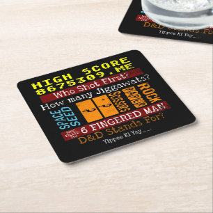 Ice Breaker Trivia Fragen Conversation Starter  Rechteckiger Pappuntersetzer